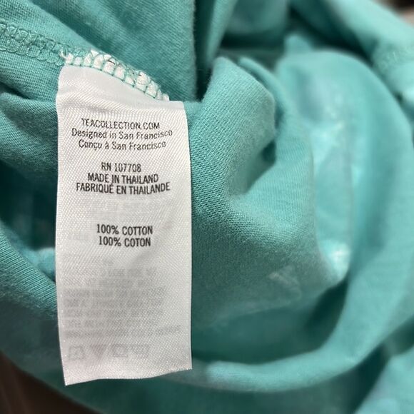 Tea Collection long sleeve green knit dress with pinwheel graphic Size 12-18 m. - Picture 11 of 12